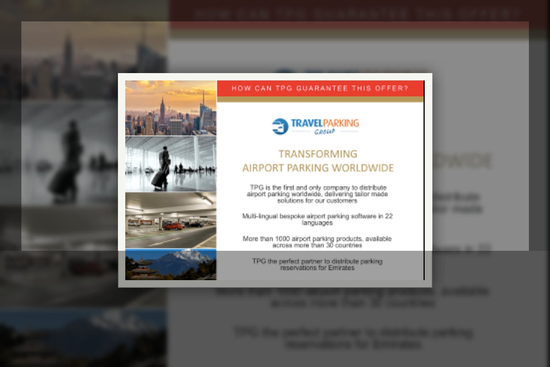 Editorial image representing Travel Parking Group brand growth work